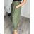 Women's long skirt (S/M ONE SIZE) ITALIAN FASHION IMC23511 S / M green khaki