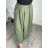 Women's long skirt (S/M ONE SIZE) ITALIAN FASHION IMC23511 S / M green khaki