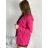 Women's long sleeve jacket (M/L/XL ONE SIZE) ITALIAN FASHION IMC24030 S/M/L dark pink