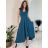 Women's elegant party long sleeve dress (S/M ONE SIZE) ITALIAN FASHION IM322282 emerald green S/M/L