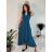 Women's elegant party long sleeve dress (S/M ONE SIZE) ITALIAN FASHION IM322282 emerald green S/M/L