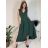 Women's elegant party long sleeve dress (S/M ONE SIZE) ITALIAN FASHION IM322282 emerald green S/M/L