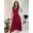 Women's elegant party long sleeve dress (S/M ONE SIZE) ITALIAN FASHION IM322282 emerald green S/M/L