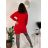 Women's warm long sleeve dress (S/M ONE SIZE) ITALIAN FASHION IMC23376 L/XL red