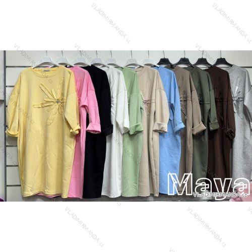 Summer dress 3/4 long sleeve women's oversized (48/50/52 ONE SIZE) ITALIAN FASHION IMWMY25138