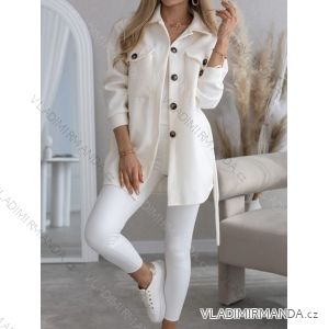 Women's long sleeve button down coat, oversized (48/50/52 ONE SIZE) ITALIAN FASHION IMWGB25190