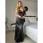 Women's elegant party long sleeve dress (S/M ONE SIZE) ITALIAN FASHION IM322282 -   black -   S / M