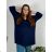 Shirt 3/4 sleeve ladies strip (4XL/5XL ONE SIZE) ITALSKÁ MÓDA IM422026 56/58 red