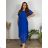 Elegant chiffon dress short sleeve women's oversized (46/48/50 ONE SIZE) ITALIAN FASHION IM425035