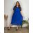 Elegant chiffon dress short sleeve women's oversized (46/48/50 ONE SIZE) ITALIAN FASHION IM425035