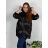 Women's elegant party long sleeve dress (S/M ONE SIZE) ITALIAN FASHION IM322282 52/54 black