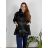 Women's elegant party long sleeve dress (S/M ONE SIZE) ITALIAN FASHION IM322282 52/54 black