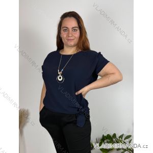 Tunic with pendant short sleeve women's oversized (54/56/58 ONE SIZE) ITALIAN FASHION IM425031