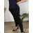 Elegant trousers with belt for women, oversized (50/52/54 ONE SIZE) ITALIAN FASHION IM425061 L / XL black