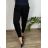 Elegant trousers with belt for women, oversized (50/52/54 ONE SIZE) ITALIAN FASHION IM425061 L / XL black