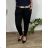 Elegant trousers with belt for women (S/M/L ONE SIZE) ITALIAN FASHION IM425057 46/48 black