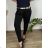 Elegant trousers with belt for women (S/M/L ONE SIZE) ITALIAN FASHION IM425057 46/48 black