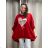 Oversized warm long sleeve sweatshirt for women (54/56/58 ONE SIZE) ITALIAN FASHION IM425058 56/58 red