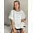 Tunic with pendant short sleeve women's oversized (54/56/58 ONE SIZE) ITALIAN FASHION IM425031