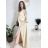 Women's elegant evening dress with straps (S/M ONE SIZE) ITALIAN FASHION IMM22fs52571/DR dark pink