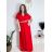 Women's short-sleeved summer shirt dress with belt (42/44/46 ONE SIZE) ITALIAN FASHION IM425036