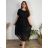 Elegant chiffon dress short sleeve women's oversized (46/48/50 ONE SIZE) ITALIAN FASHION IM425035