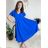 Short summer long sleeve women's dress, oversized (54/56/58 ONE SIZE) ITALIAN FASHION IM425070 Royal blue 54/56/58