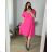 Short summer long sleeve women's dress, oversized (54/56/58 ONE SIZE) ITALIAN FASHION IM425070 Royal blue 54/56/58