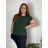 Tunic with pendant short sleeve women's plus size (3XL/4XL ONE SIZE) ITALIAN FASHION IMC23020 modrá petrolejová