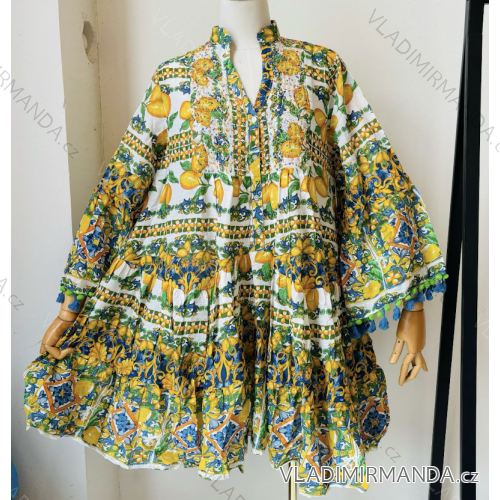 Women's Summer 3/4 Long Sleeve Dress (S/M ONE SIZE) INDIAN FASHION IMPEM23G123