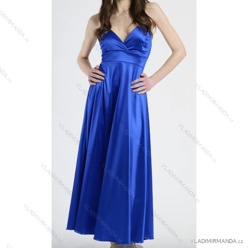 Long satin strapless evening dress for women (S/M/L ONE SIZE) ITALIAN FASHION IMPSH256679