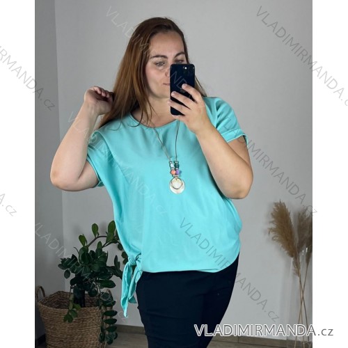 Tunic with pendant short sleeve women's oversized (54/56/58 ONE SIZE) ITALIAN FASHION IM425031