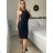 Šaty letní žebrované na ramínka dámské (S/M L/XL ONE SIZE) MB2123Z220 S/M black