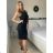 Šaty letní žebrované na ramínka dámské (S/M L/XL ONE SIZE) MB2123Z220 S/M black