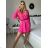 Tunic Shirt Extended With Belt 3/4 Long Sleeve Women's Plus Size (XL/2XL ONE SIZE) ITALIAN FASHION IMC22513