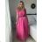 Short summer long sleeve women's dress, oversized (54/56/58 ONE SIZE) ITALIAN FASHION IM425070
