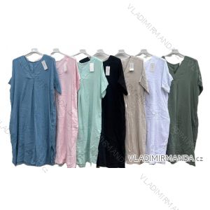 Short summer dress short sleeve women's oversized (40/42/44 ONE SIZE) ITALIAN FASHION IMD25022
