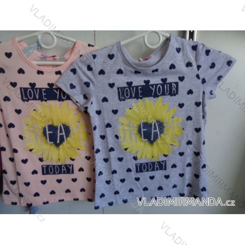 T-shirt short sleeve for children and adolescent girls (116-146) GLASS BEAR C-2198
