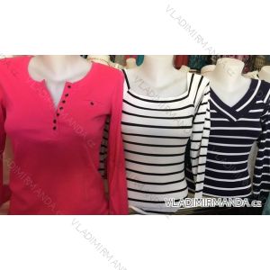 T-shirt long sleeved striped womens (m-2xl) MADE IN CHINA TM021
