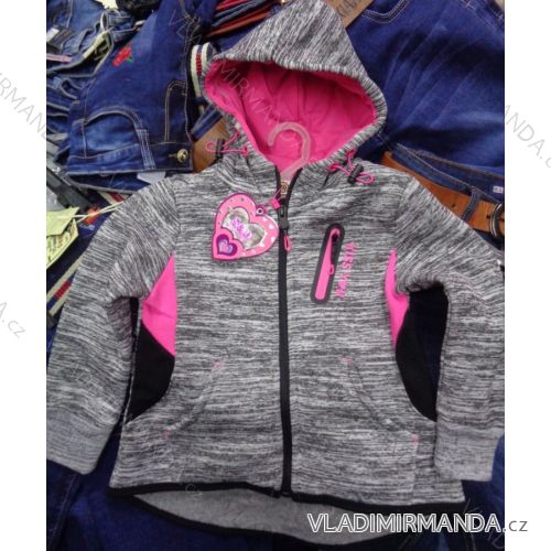 Sweatshirt warm with hoody baby girl (98-128) SAD CH-3752
