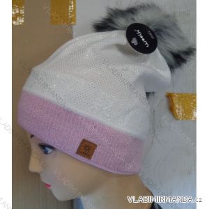 Women's cap with sequins (uni) WOOLK POLSKÁ VÝROBA POL490
