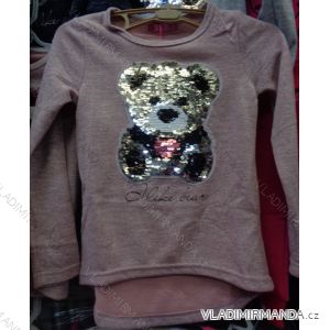 T-shirt long sleeve baby girl with sequins (98-128) SAD CH-3832
