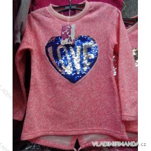 T-shirt long sleeve teen girl with sequins (134-164) ACTIVE SPORT SJ-9137
