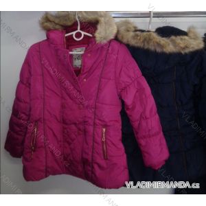 Jacket coat winter teen girl with hood and fur (4-12 years old) SAD KF-09
