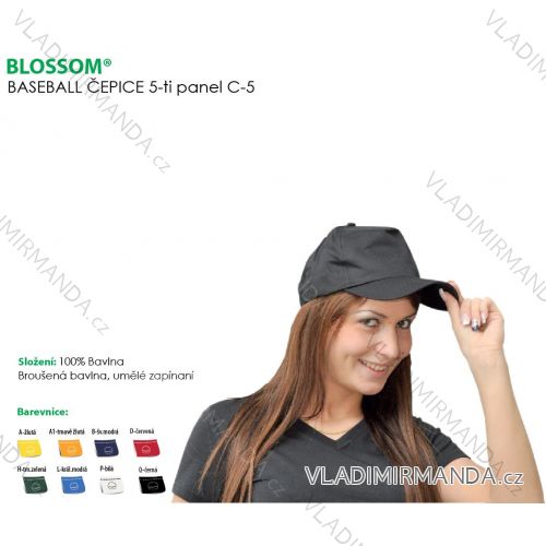 Baseball cap BLOSSOM BLO-C5, one size BLACK-C5 baseball cap
