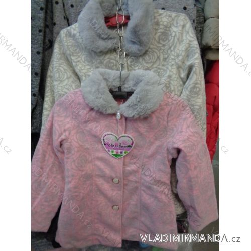 Warm coat with furry baby girl (98-128) GLASS BEAR 8P-7067
