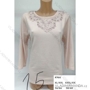 T-shirt with lace long sleeve ladies (l-3xl) ERBOSSI PM117K966
