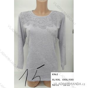 T-shirt with lace long sleeve ladies (l-3xl) ERBOSSI PM117K963
