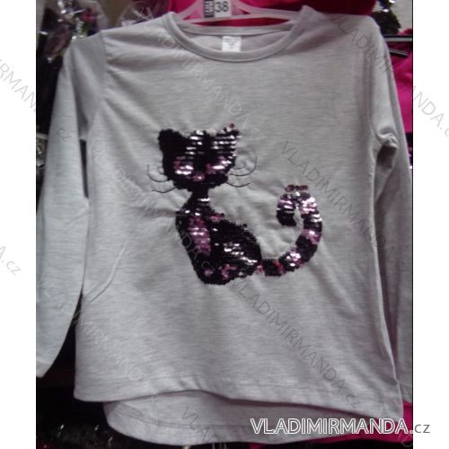 T-shirt short sleeve with sequins children's (98-128) TUZZY TURKEY MODA TM217067
