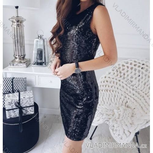 Dress elegant women with sequins (uni sl) ITALIAN MODA IM917390
